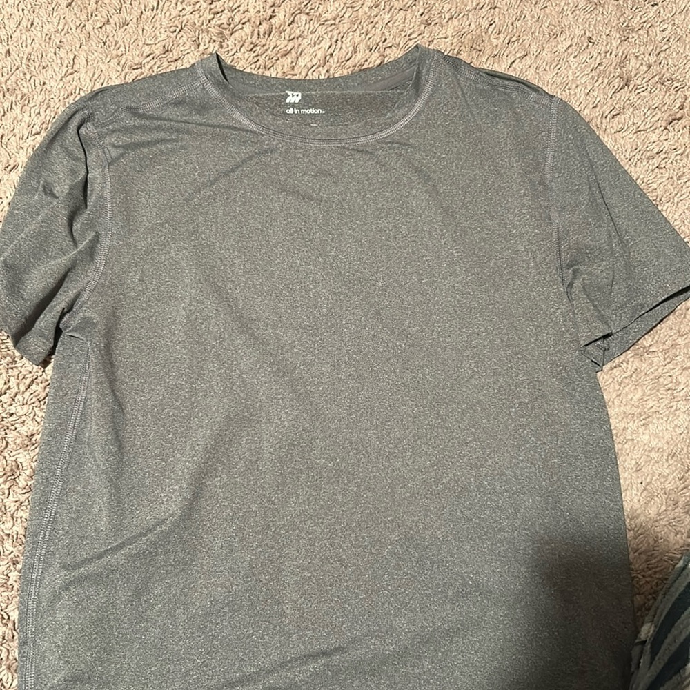 Gray Athletic Dry Wicking T-Shirt